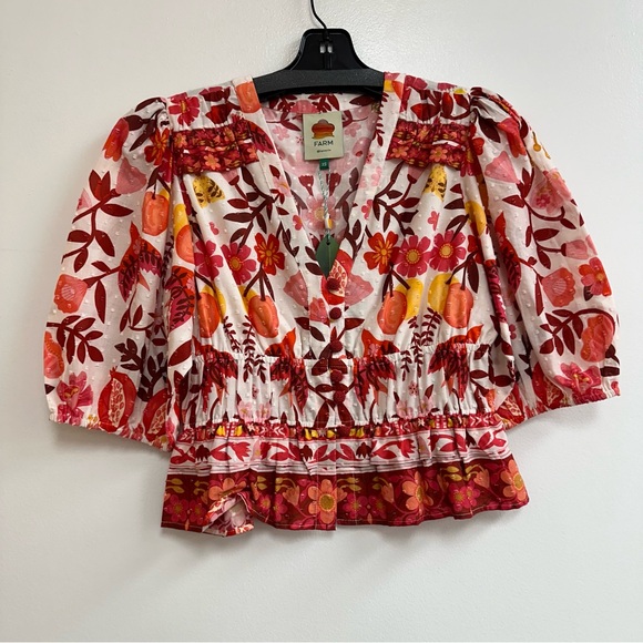 FARM Rio Romantic Orchard Cropped Blouse - Picture 3 of 7